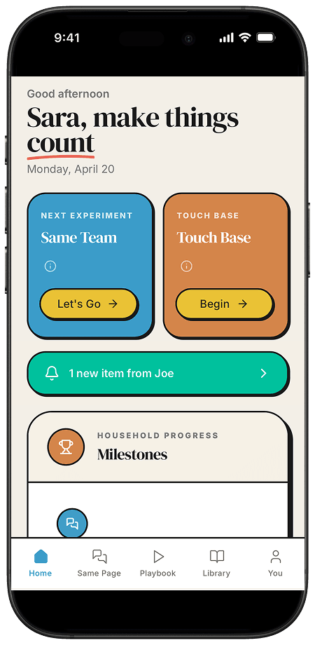 Better Share app dashboard showing home screen
