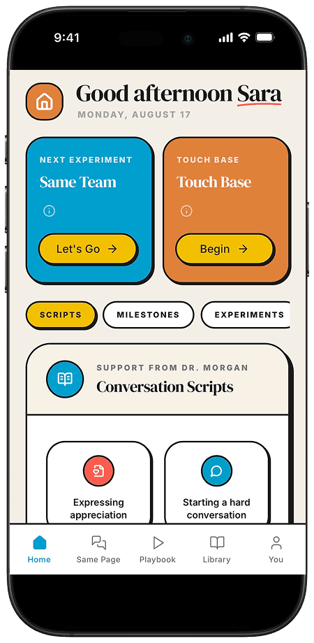 Better Share app dashboard showing home screen